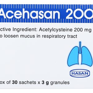 Thuốc cốm Acehasan 200 tan đàm trong bệnh lý hô hấp (30 gói x 3g)
