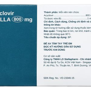 Acyclovir Stella 800mg thuốc trị virus (7 vỉ x 5 viên)