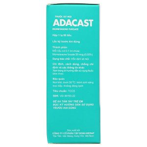 Thuốc xịt mũi Adacast điều trị triệu chứng viêm mũi theo mùa lọ 60 liều