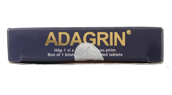 Adagrin 100mg trị rối loạn cương dương (1 vỉ x 3 viên)