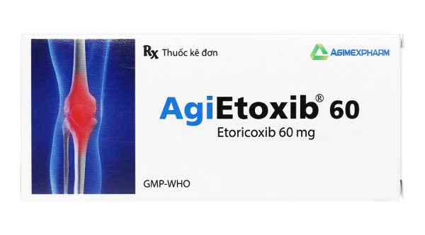 AgiEtoxib 60 giảm đau, kháng viêm xương khớp (3 vỉ x 10 viên)