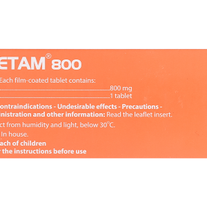 Agicetam 800 trị giật rung cơ (10 vỉ x 10 viên)