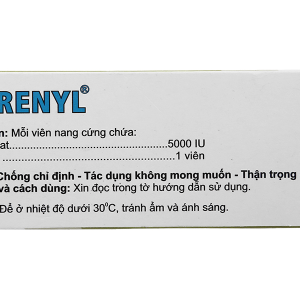 Agirenyl 5000IU phòng và trị triệu chứng thiếu vitamin A (10 vỉ x 10 viên)