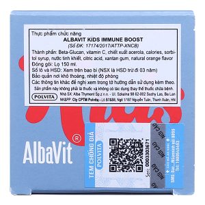 Siro Albavit Kids Immune Boost hỗ trợ tăng đề kháng chai 150ml