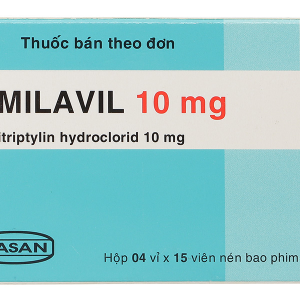 Amilavil 10mg trị trầm cảm, đau dây thần kinh, đái dầm ở trẻ lớn (4 vỉ x 15 viên)