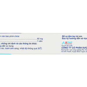 Apival 80 trị tăng huyết áp, suy tim (2 vỉ x 14 viên)