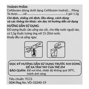 Bột pha hỗn dịch Armten 90 trị các trường hợp nhiễm khuẩn vừa và nhẹ (10 gói x 1,5g)