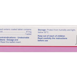 Aspirin 81 dự phòng đột quỵ, nhồi máu cơ tim (20 vỉ x 10 viên)