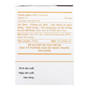 Dung dịch uống A.TAscorbic Syrup 100mg/5ml bổ sung vitamin C (30 ống x 10ml)