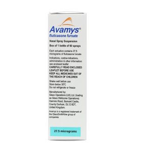 Hỗn dịch xịt mũi Avamys trị viêm mũi dị ứng chai 60 liều xịt