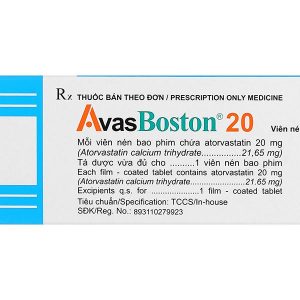 Avasboston 20 điều trị rối loạn mỡ máu (5 vỉ x 10 viên)