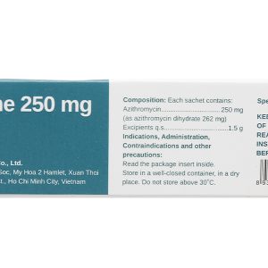 Thuốc cốm Azicine 250mg trị các chứng nhiễm khuẩn (6 gói x 1.5g)