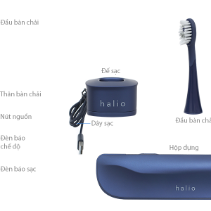 Bàn chải điện Halio Sonic Whitening - Midnight Blue