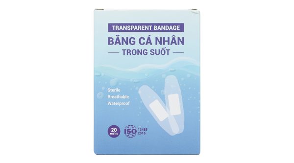 Băng cá nhân trong suốt Liworldco (72 x 19mm) hộp 20 miếng