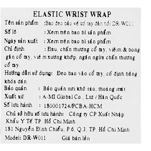 Bao đeo cổ tay đàn hồi Dr. Med DR-W011 size S