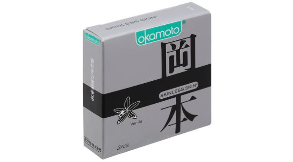Bao cao su Okamoto Skinless Skin Vanilla 53mm hộp 3 cái