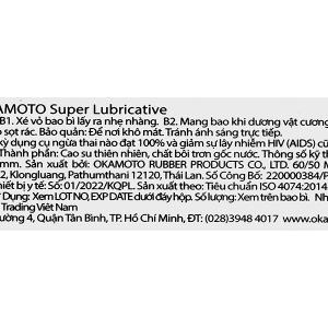 Bao cao su Okamoto Skinless Skin Super Lubricative 53mm hộp 3 cái