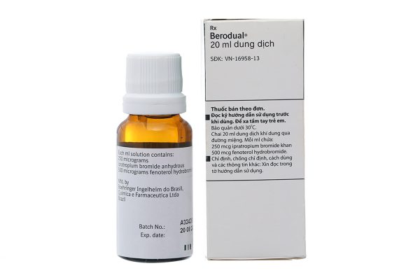 Dung dịch khí dung Berodual trị bệnh tắc nghẽn phổi mãn tính chai 20ml
