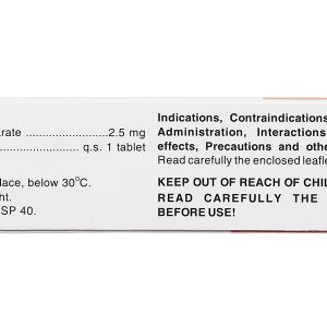 Bihasal 2.5 trị tăng huyết áp, đau thắt ngực, suy tim (5 vỉ x 10 viên)