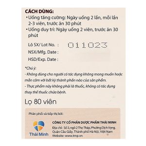 Bình Vị Thái Minh hỗ trợ giảm viêm loét dạ dày lọ 80 viên