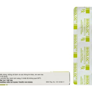Bisoloc 2.5mg trị tăng huyết áp, suy tim mạn (3 vỉ x 10 viên)