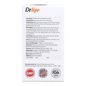 Drlife Bone Builder bổ sung canxi, ngừa loãng xương lọ 60 viên