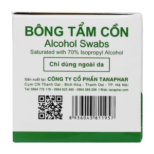 Bông tẩm cồn Tanaphar hộp 100 miếng