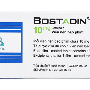 Bostadin 10mg trị viêm mũi dị ứng, mày đay (10 vỉ x 10 viên)