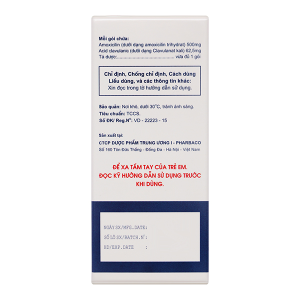 Bột pha hỗn dịch uống Vigentin 500mg/62.5mg trị nhiễm khuẩn (12 gói x 2g)