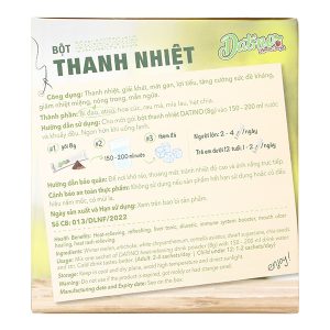 Bột Thanh Nhiệt Datino hỗ trợ thanh nhiệt, mát gan, lợi tiểu hộp 10 gói x 8g