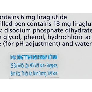 Bút tiêm Saxenda 6mg/ml giảm cân nặng, hỗ trợ cho chế độ ăn giảm calo (3 cây x 3ml)