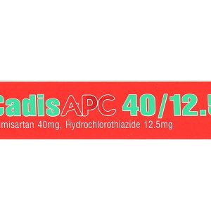 CadisAPC 40/12.5 điều trị tăng huyết áp nguyên phát (3 vỉ x 10 viên)