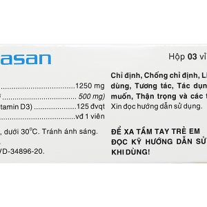 Caldihasan trị loãng xương, còi xương (3 vỉ x 10 viên)