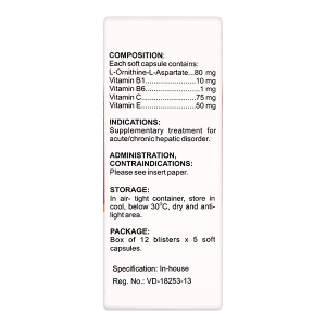 Camlyhepatinsof điều trị hỗ trợ trong rối loạn chức năng gan (12 vỉ x 5 viên)