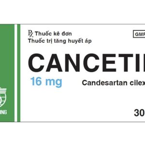 Cancetil 16mg trị tăng huyết áp, suy tim (3 vỉ x 10 viên)