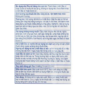 Cao dán Salonsip Gel-Patch (14cm x 10cm) giảm đau, kháng viêm cơ khớp (8 bao x 3 miếng)