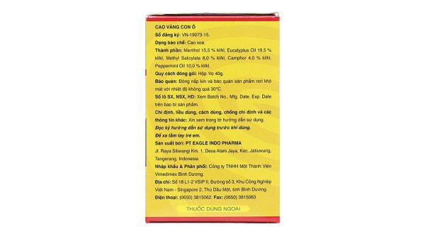 Dầu xoa Eagle Brand Yellow Balm lọ 40g