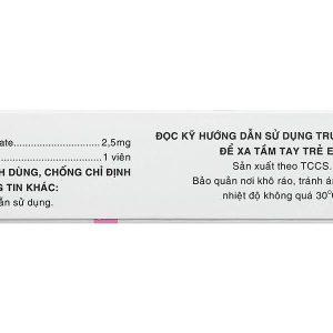 Cardicormekophar 2.5 điều trị tăng huyết áp, đau thắt ngực (3 vỉ x 10 viên)