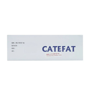 Dung dịch uống Catefat 1g trị thiếu carnitin nguyên phát và thứ phát (20 ống x 10ml)