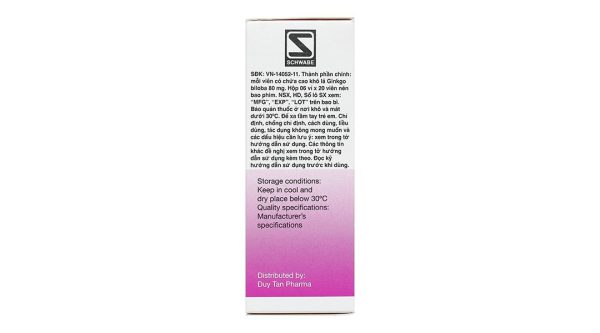 Cebrex S 80mg điều trị rối loạn tuần hoàn não và ngoại biên (6 vỉ x 20 viên)