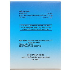 Cốm pha hỗn dịch Cefriven 50 điều trị các nhiễm khuẩn (21 gói x 0.5g)