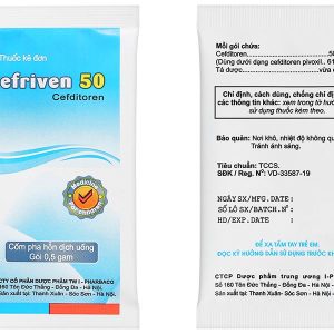 Cốm pha hỗn dịch Cefriven 50 điều trị các nhiễm khuẩn (21 gói x 0.5g)