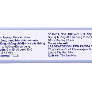 Cerciorat thuốc tránh thai khẩn cấp trong vòng 72 giờ (1 vỉ x 1 viên)