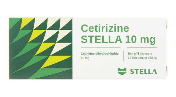 Cetirizine Stella 10mg giảm các triệu chứng viêm mũi dị ứng (5 vỉ x 10 viên)