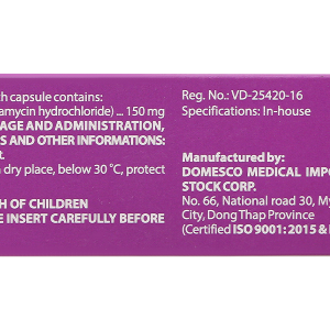 Clindamycin 150mg điều trị nhiễm khuẩn (5 vỉ x 10 viên)