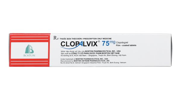 Clopalvix 75mg ngừa xơ vữa động mạch (5 vỉ x 14 viên)