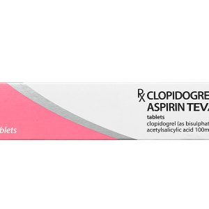 Clopidogrel/Aspirin TEVA 75/100mg trị bệnh mạch vành, nhồi máu cơ tim (3 vỉ x 10 viên)