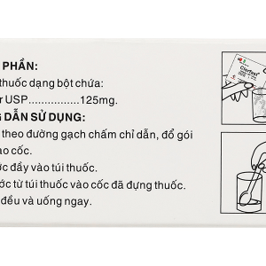 Bột pha hỗn dịch uống Clorfast 125mg trị nhiễm khuẩn (10 gói x 3g)