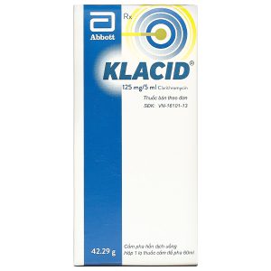 Cốm pha hỗn dịch uống Klacid 125mg/5ml trị nhiễm khuẩn chai 42,29g