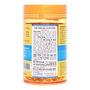 Dầu cá Costar Omega-3 hỗ trợ giảm mỡ máu, tốt cho tim mạch lọ 100 viên